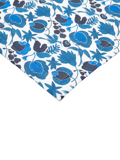 La Doublej Floral-print Two-placement Set In Blue
