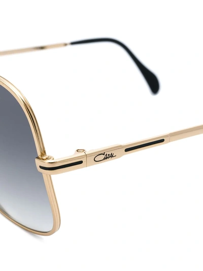 Shop Cazal Square Shaped Sunglasses In Metallic