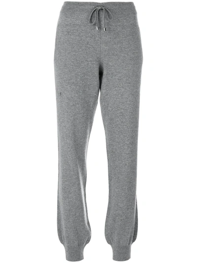 Shop Barrie Romantic Timeless Cashmere Jogging Trousers In Grey