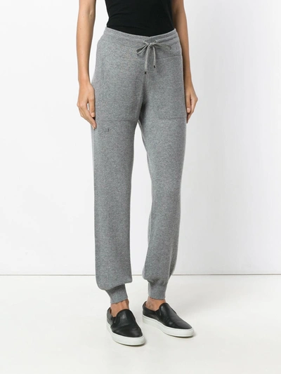 Shop Barrie Romantic Timeless Cashmere Jogging Trousers In Grey