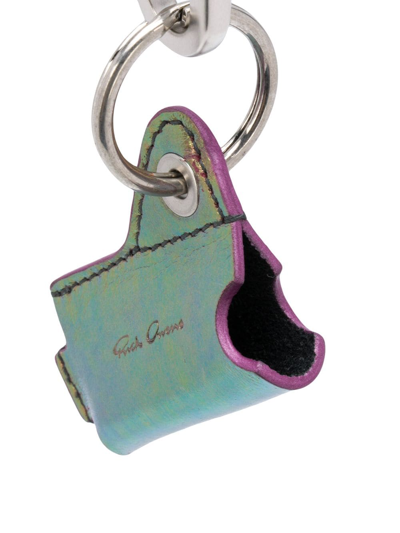 Shop Rick Owens Iridescent Pouch Keyring In Pink
