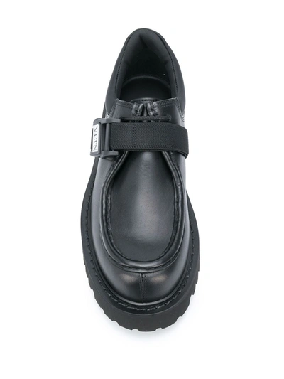 Shop Valentino Vltn-print Derby Shoes In Black