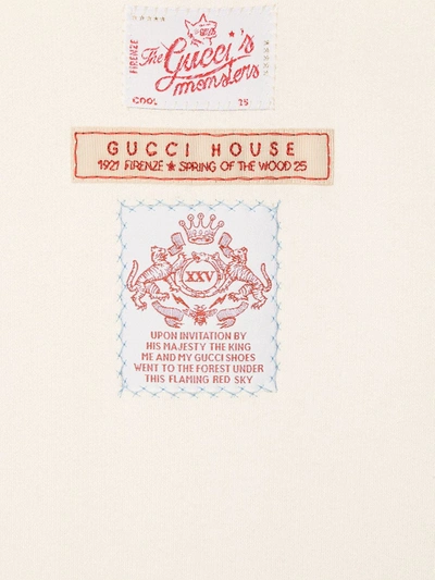 Shop Gucci Logo Patch Detail Hoodie In Neutrals