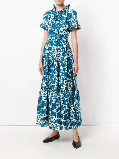 Shop La Doublej Lilium Printed Dress In Blue