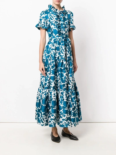 Shop La Doublej Lilium Printed Dress In Blue