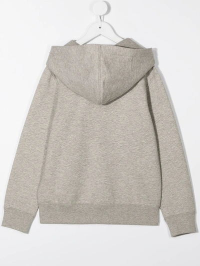 Polo Ralph Lauren Embroidered Logo Hoodie In Grey