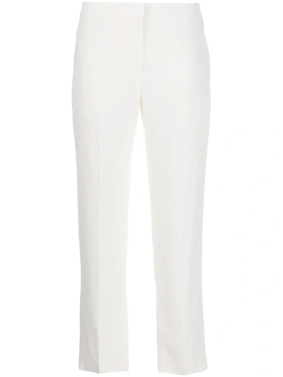 Shop Alexander Mcqueen Cropped Tailored Trousers In White