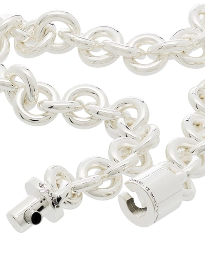 Shop Le Gramme 21g Entrelacs Chain Bracelet In Silver