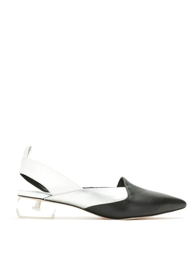 Shop Studio Chofakian Pointed Toe Ballerinas In Black