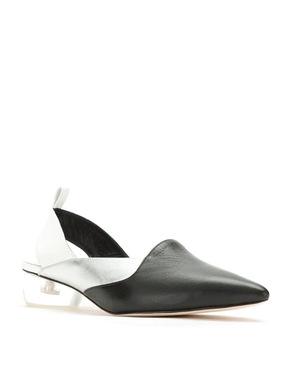 Shop Studio Chofakian Pointed Toe Ballerinas In Black