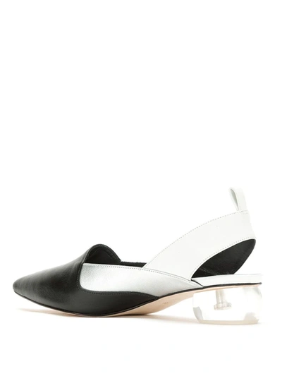 Shop Studio Chofakian Pointed Toe Ballerinas In Black