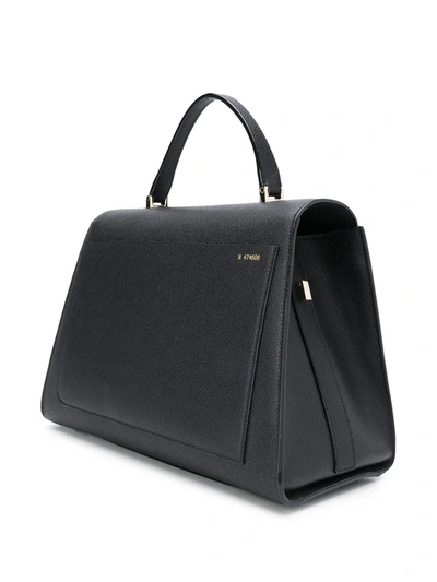 Valextra Oversized Envelope Tote In Black