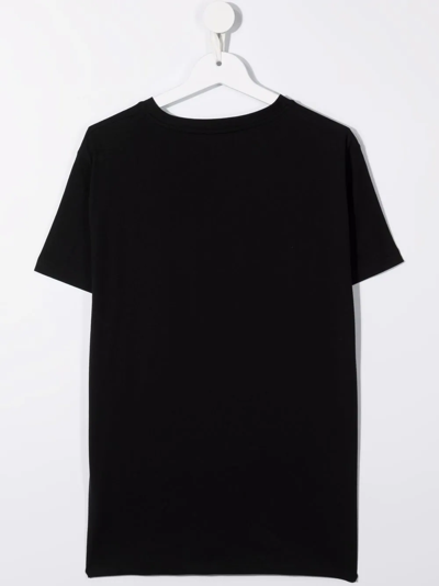 Shop Balmain Teen Logo Print T-shirt In Black