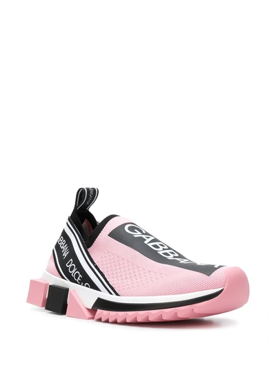 Dolce & Gabbana Dolce And Gabbana Pink Sorrento Slip-on Sneakers In Pink