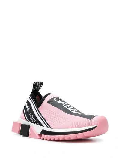 Dolce & Gabbana Dolce And Gabbana Pink Sorrento Slip-on Sneakers 