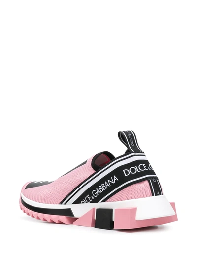 Dolce & Gabbana Dolce And Gabbana Pink Sorrento Slip-on Sneakers In Pink