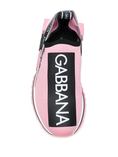 Shop Dolce & Gabbana Sorrento Slip-on Sneakers In Pink