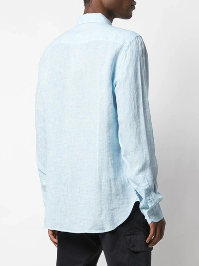 Orlebar Brown Long-sleeve Button-fastening Shirt In Blue