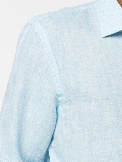 Orlebar Brown Long-sleeve Button-fastening Shirt In Blue