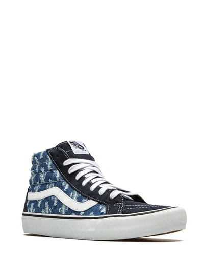 Vans X Supreme Sk8-hi "hole Punch Denim In Blue
