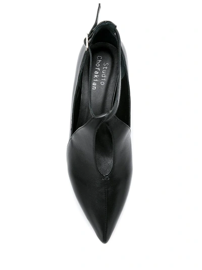 Shop Studio Chofakian Salomé Studio76 Leather Pumps In Black