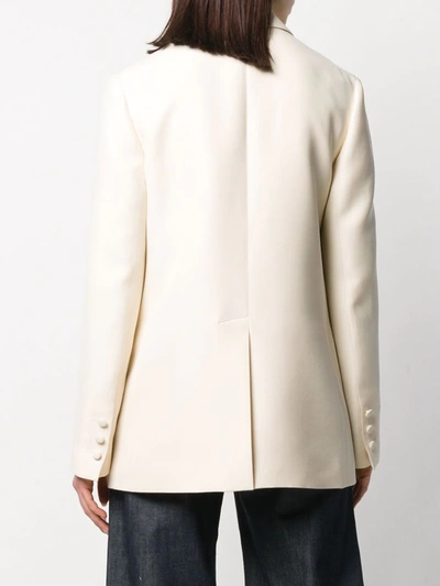 Shop Valentino V Hardware Blazer In White