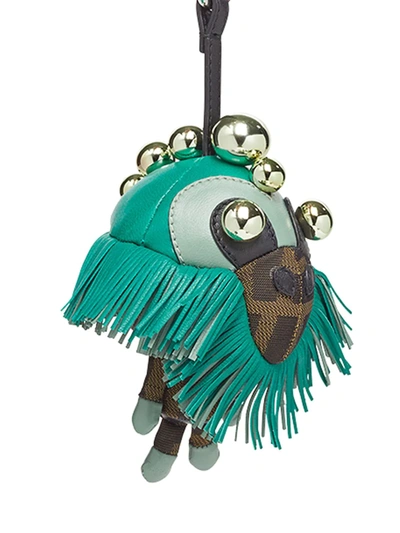 Shop Fendi Space Monkey Bag Charm In Green