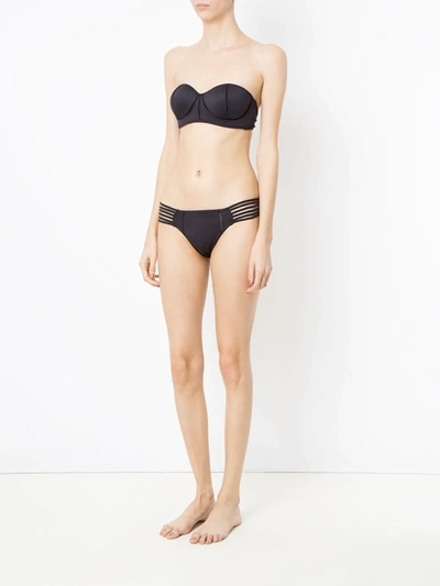 Shop Amir Slama Strapless Bikini Set In Black