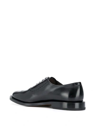 Shop Ferragamo Almond-toe Derby Brogues In Black