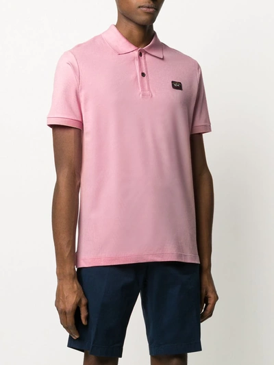 Shop Paul & Shark Logo Polo Shirt In Pink
