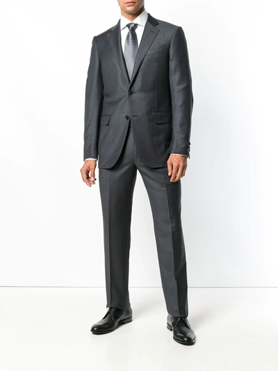 Ermenegildo Zegna Single-breasted Wool-silk Blend Suit In Grey