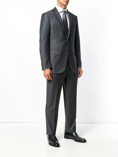 Ermenegildo Zegna Single-breasted Wool-silk Blend Suit In Grey