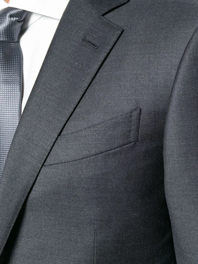 Ermenegildo Zegna Single-breasted Wool-silk Blend Suit In Grey