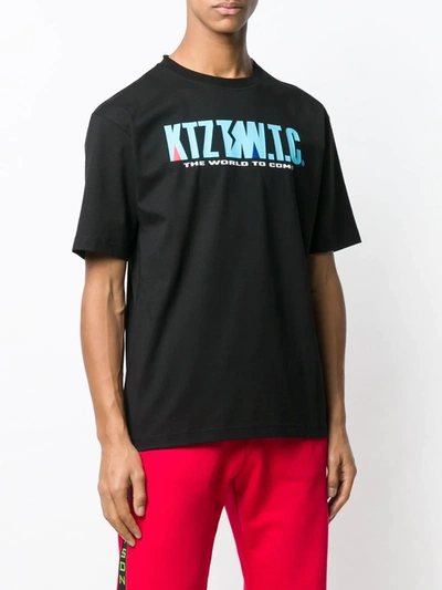 Shop Ktz Mountain Letter T-shirt In Black