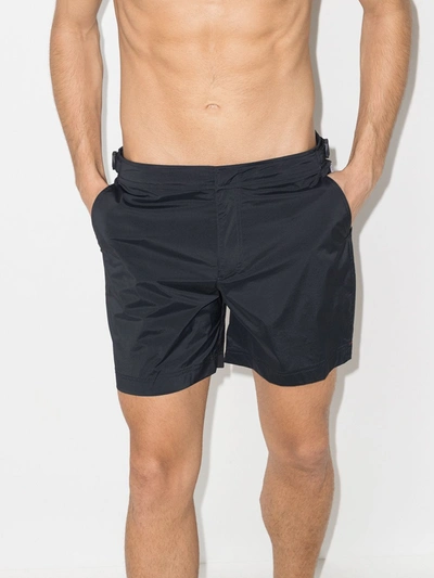 Shop Orlebar Brown Bulldog Swim Shorts In Grey