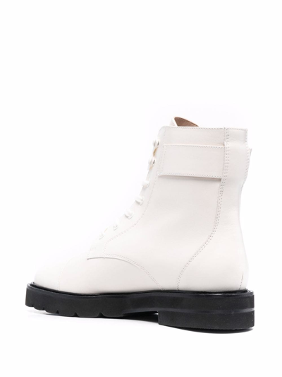 Shop Stuart Weitzman Side Buckle-detail Boots In White