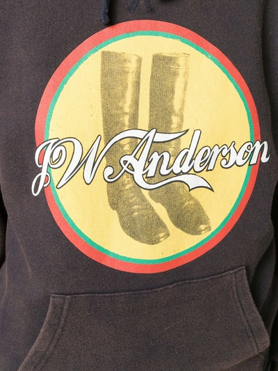 Shop Jw Anderson Jwa Cola Boots Hoodie In Brown