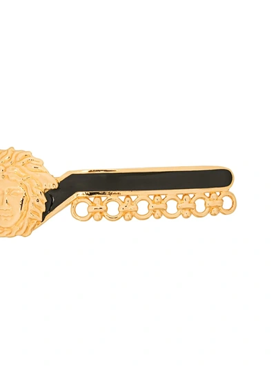 Pre-owned Versace 1990s Medusa Hair Clip In Gold