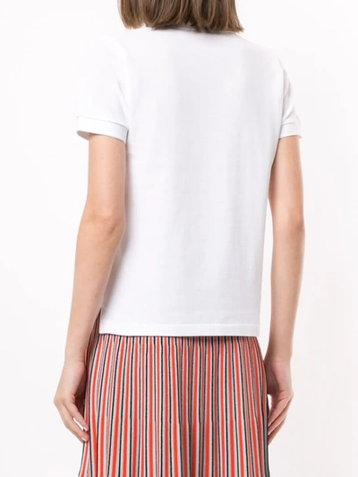 Shop Comme Des Garçons Play Logo-patch Polo Shirt In White