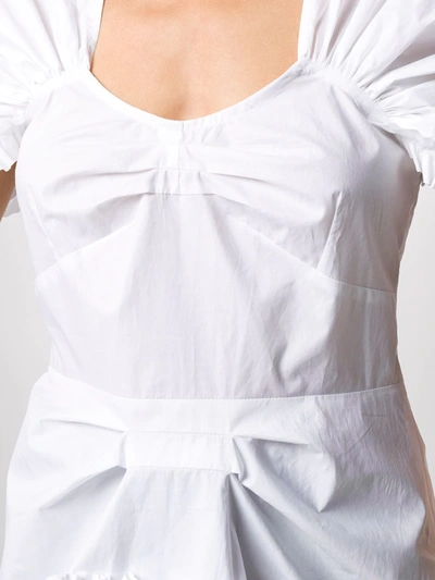 Shop Molly Goddard Ruffle-trim Short-sleeved Blouse In White