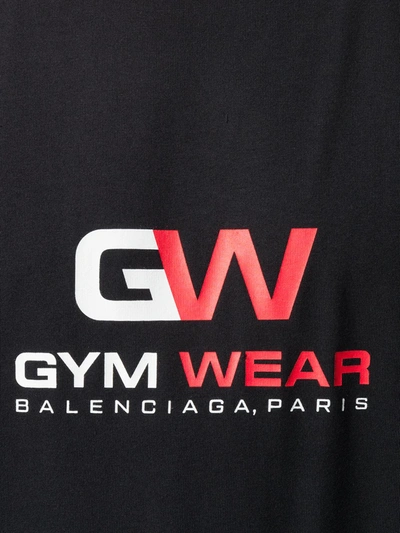 Shop Balenciaga Gym Wear Oversize T-shirt In Black