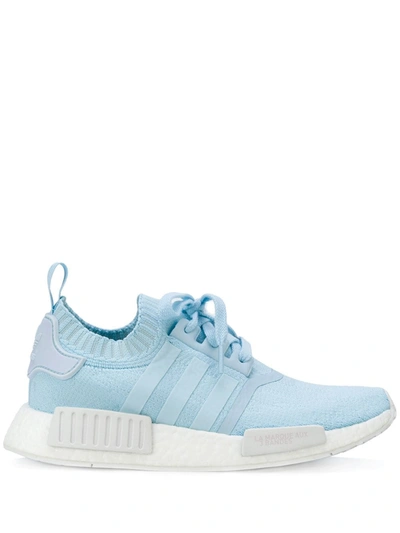 Shop Adidas Originals Nmd_r1 Primeknit "ice Blue" Sneakers