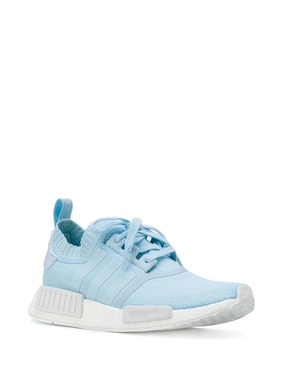 Shop Adidas Originals Nmd_r1 Primeknit "ice Blue" Sneakers