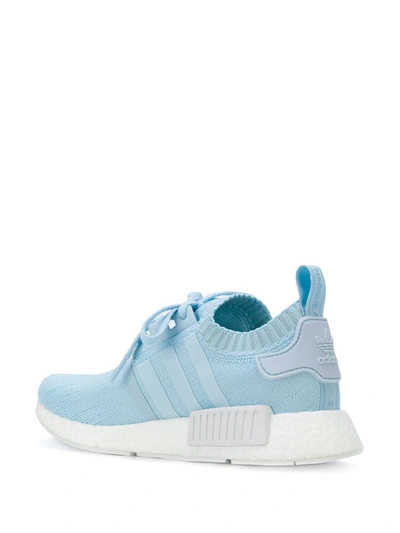 Shop Adidas Originals Nmd_r1 Primeknit "ice Blue" Sneakers