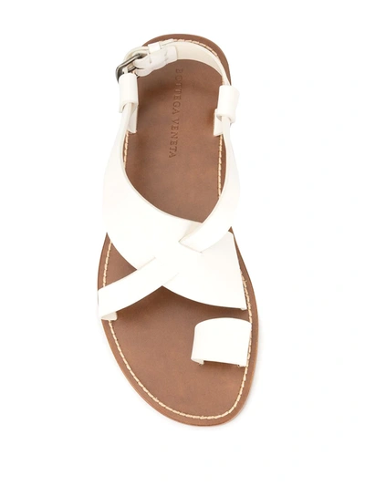 Shop Bottega Veneta Toe Ring Sandals In Brown