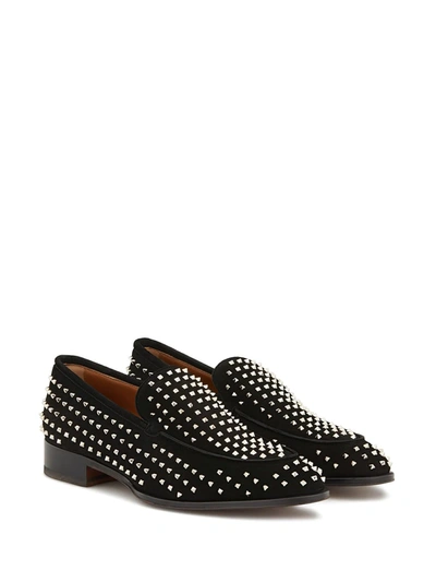 Shop Giuseppe Zanotti Micro-stud Embellished Loafers In Black