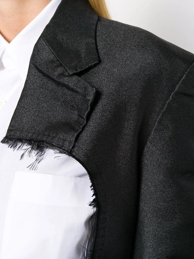Shop Comme Des Garçons Keyhole Cut-out Jacket In Black