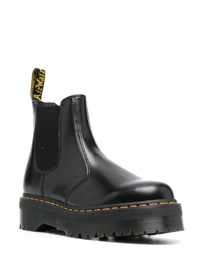 Dr. Martens' Dr. Martens 2976 Quad Leather Platform Chelsea Boots In Black