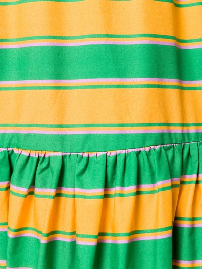 Shop La Doublej Long Striped Skirt In Green