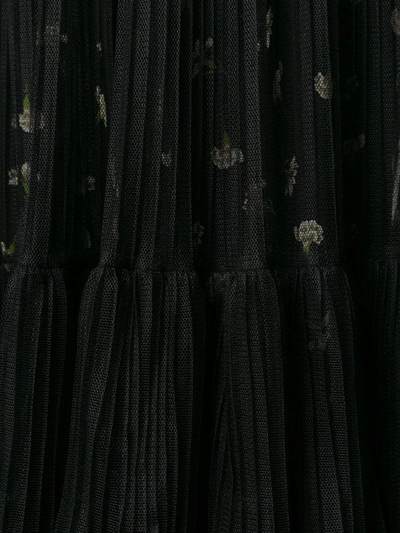 Shop Giambattista Valli Tulle Ruffle-trimmed Skirt In Black